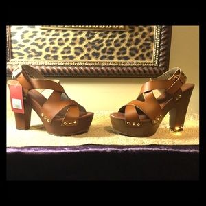 Mossimo SHEILA Strappy Wooden Heel Sandal- NEW